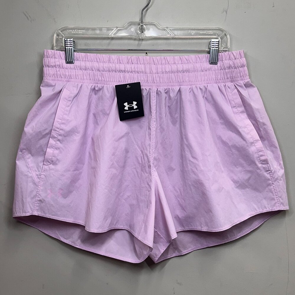NWT Under Armour Women’s XS, L Light Purple‎ Flex Woven 3" Crinkle Shorts